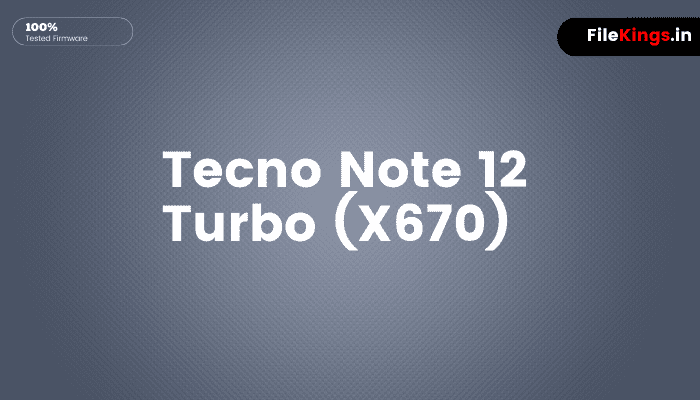 Tecno Note 12 Turbo (X670)